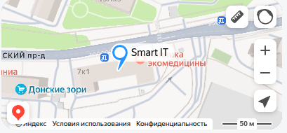 Карта проезда до офиса Smart IT